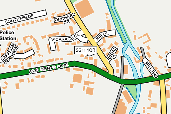 SG11 1QR map - OS OpenMap – Local (Ordnance Survey)