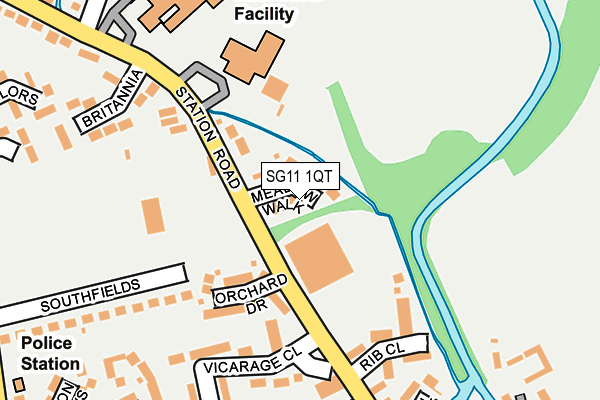 SG11 1QT map - OS OpenMap – Local (Ordnance Survey)