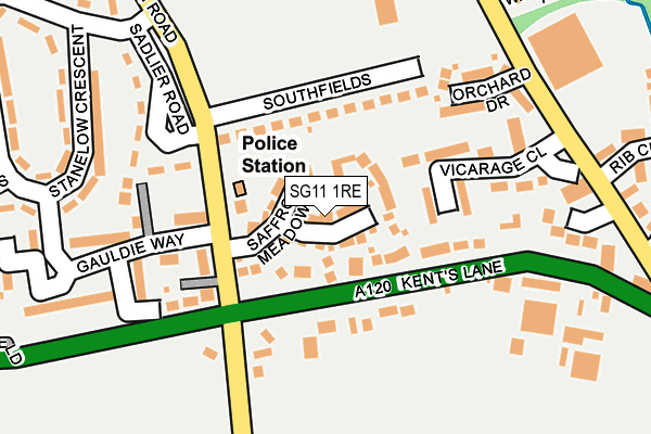 SG11 1RE map - OS OpenMap – Local (Ordnance Survey)