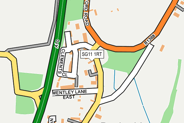 SG11 1RT map - OS OpenMap – Local (Ordnance Survey)
