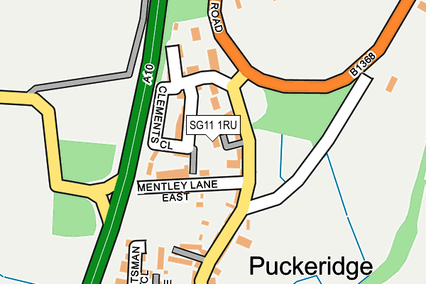 SG11 1RU map - OS OpenMap – Local (Ordnance Survey)