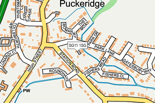 SG11 1SG map - OS OpenMap – Local (Ordnance Survey)