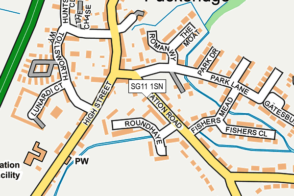 SG11 1SN map - OS OpenMap – Local (Ordnance Survey)