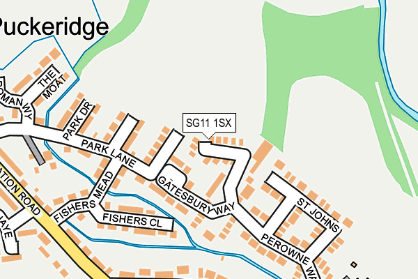 SG11 1SX map - OS OpenMap – Local (Ordnance Survey)