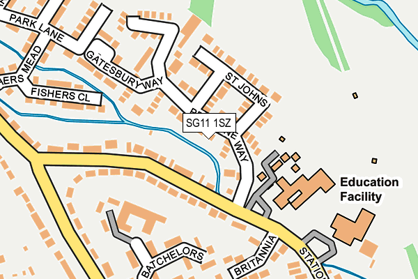 SG11 1SZ map - OS OpenMap – Local (Ordnance Survey)