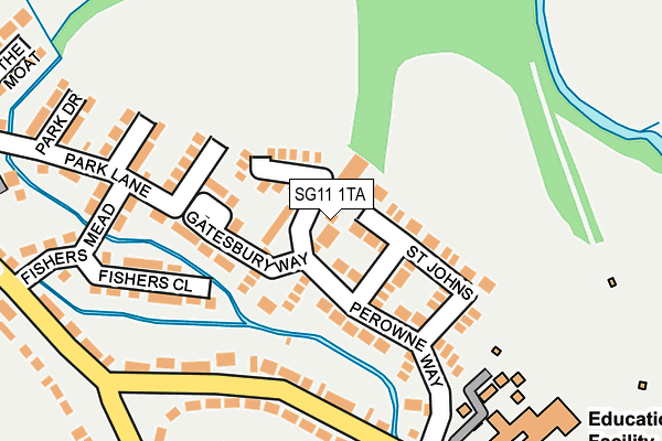SG11 1TA map - OS OpenMap – Local (Ordnance Survey)