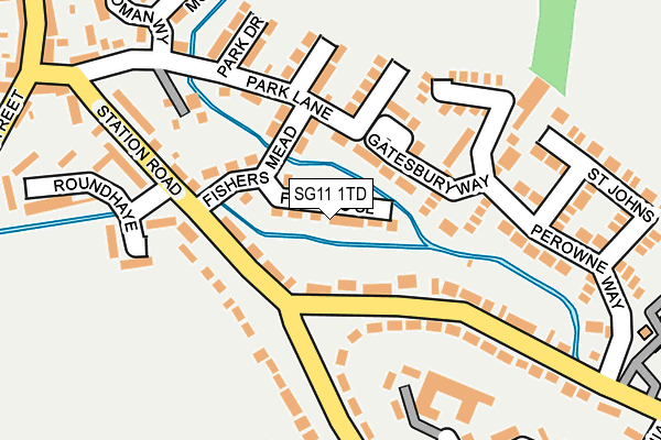 SG11 1TD map - OS OpenMap – Local (Ordnance Survey)