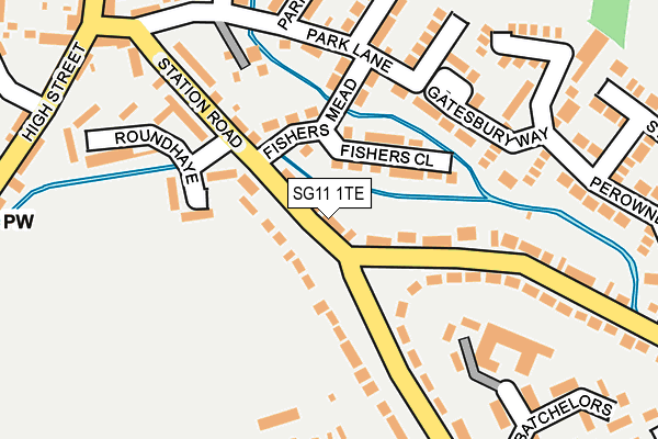 SG11 1TE map - OS OpenMap – Local (Ordnance Survey)