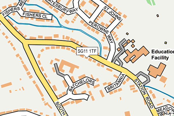 SG11 1TF map - OS OpenMap – Local (Ordnance Survey)