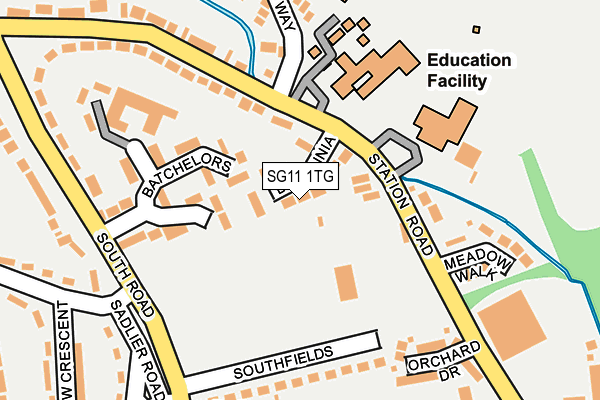 SG11 1TG map - OS OpenMap – Local (Ordnance Survey)