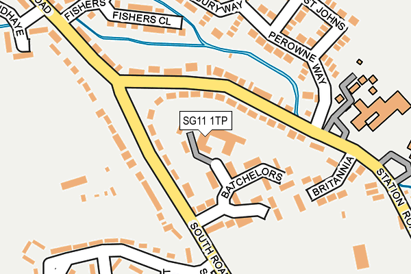 SG11 1TP map - OS OpenMap – Local (Ordnance Survey)