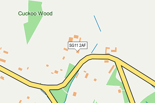 SG11 2AF map - OS OpenMap – Local (Ordnance Survey)