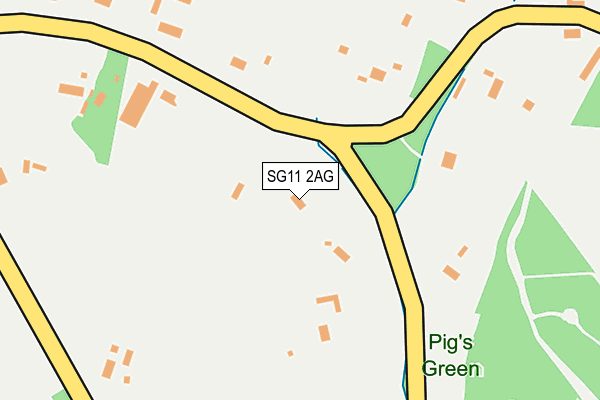 SG11 2AG map - OS OpenMap – Local (Ordnance Survey)