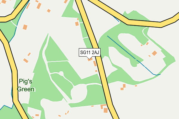 SG11 2AJ map - OS OpenMap – Local (Ordnance Survey)