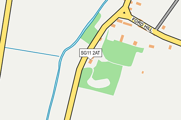 SG11 2AT map - OS OpenMap – Local (Ordnance Survey)