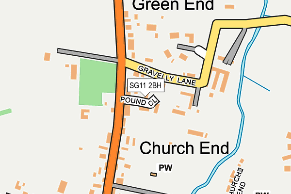 SG11 2BH map - OS OpenMap – Local (Ordnance Survey)