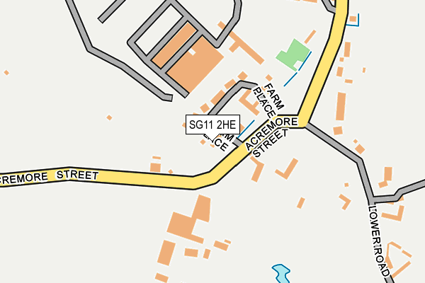 SG11 2HE map - OS OpenMap – Local (Ordnance Survey)