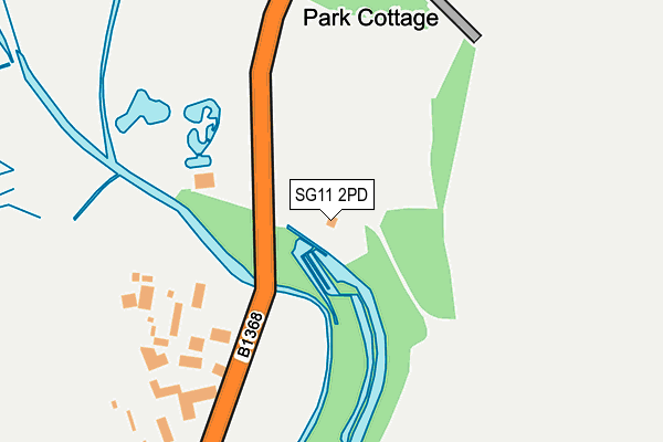 SG11 2PD map - OS OpenMap – Local (Ordnance Survey)