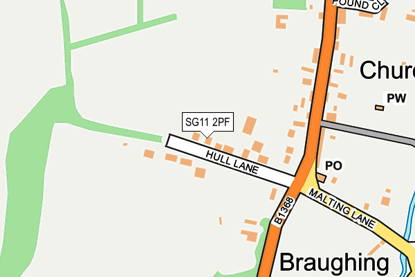 SG11 2PF map - OS OpenMap – Local (Ordnance Survey)