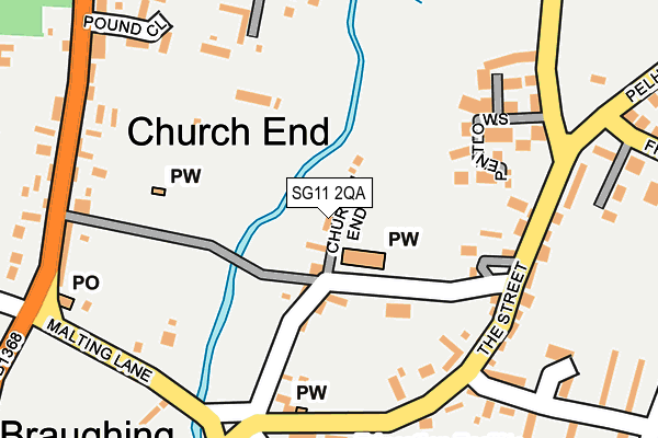 SG11 2QA map - OS OpenMap – Local (Ordnance Survey)