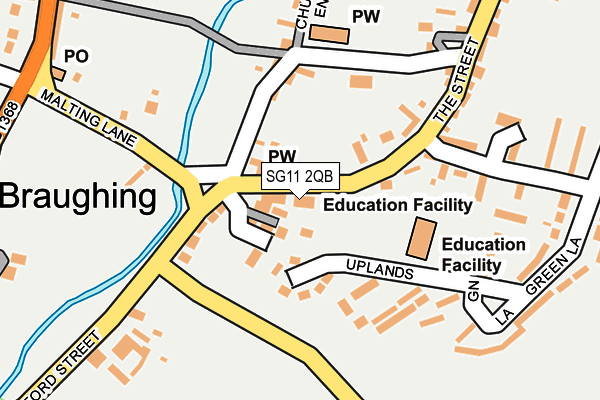 SG11 2QB map - OS OpenMap – Local (Ordnance Survey)