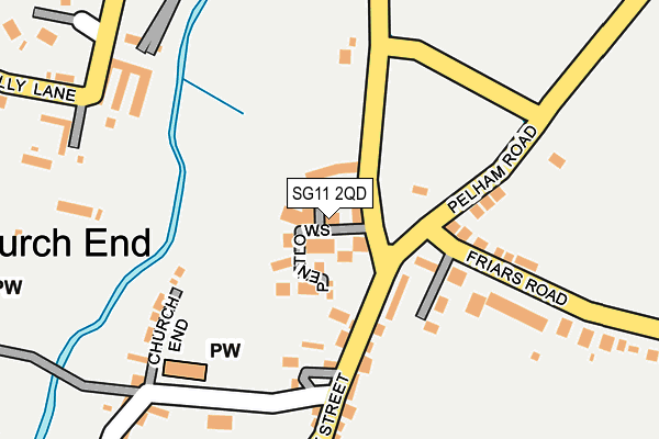 SG11 2QD map - OS OpenMap – Local (Ordnance Survey)