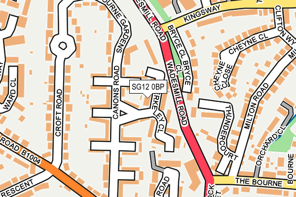 SG12 0BP map - OS OpenMap – Local (Ordnance Survey)