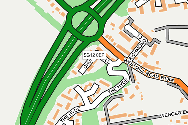 SG12 0EP map - OS OpenMap – Local (Ordnance Survey)