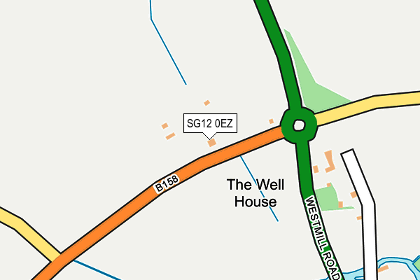 SG12 0EZ map - OS OpenMap – Local (Ordnance Survey)