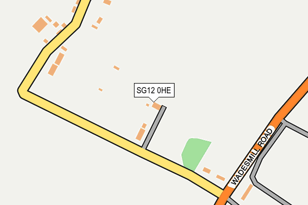 SG12 0HE map - OS OpenMap – Local (Ordnance Survey)