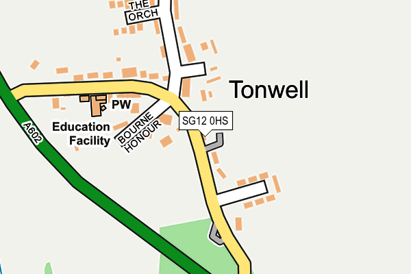 SG12 0HS map - OS OpenMap – Local (Ordnance Survey)