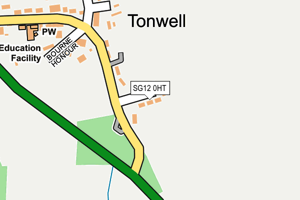 SG12 0HT map - OS OpenMap – Local (Ordnance Survey)