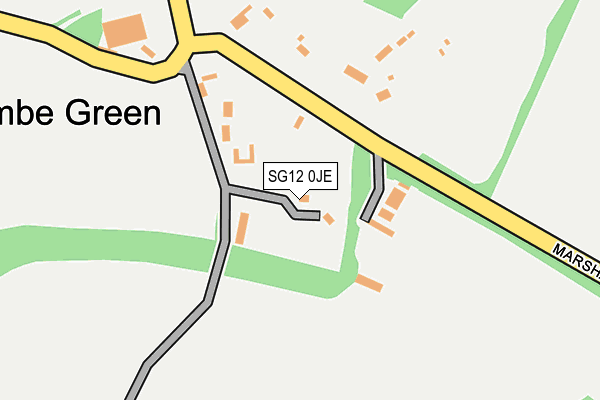 SG12 0JE map - OS OpenMap – Local (Ordnance Survey)