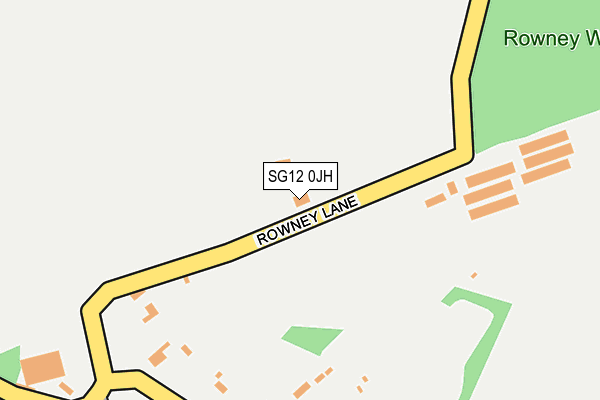 SG12 0JH map - OS OpenMap – Local (Ordnance Survey)