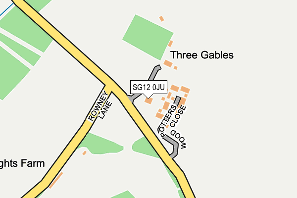 SG12 0JU map - OS OpenMap – Local (Ordnance Survey)