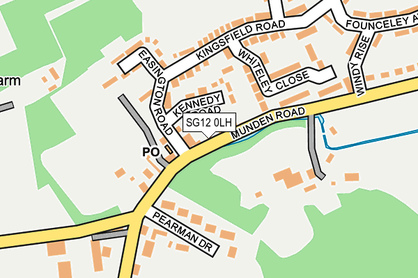 SG12 0LH map - OS OpenMap – Local (Ordnance Survey)