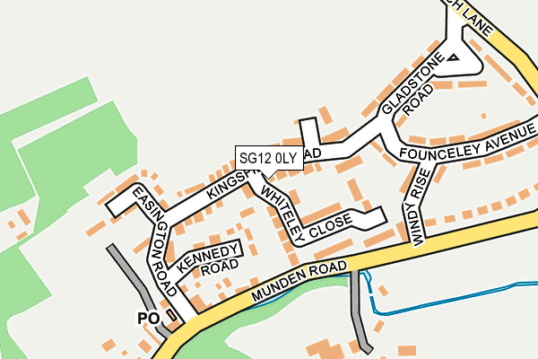 SG12 0LY map - OS OpenMap – Local (Ordnance Survey)