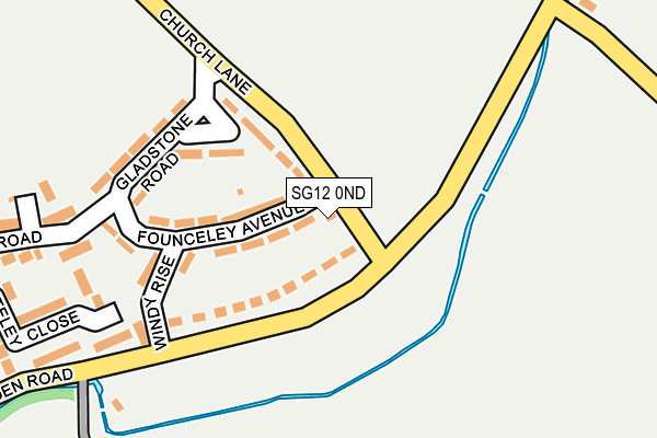 SG12 0ND map - OS OpenMap – Local (Ordnance Survey)