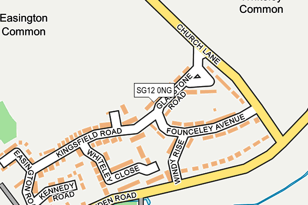 SG12 0NG map - OS OpenMap – Local (Ordnance Survey)