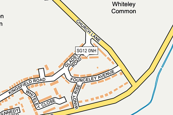 SG12 0NH map - OS OpenMap – Local (Ordnance Survey)