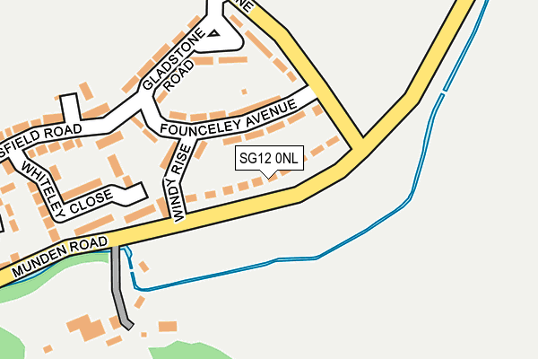 SG12 0NL map - OS OpenMap – Local (Ordnance Survey)