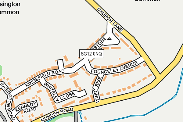SG12 0NQ map - OS OpenMap – Local (Ordnance Survey)