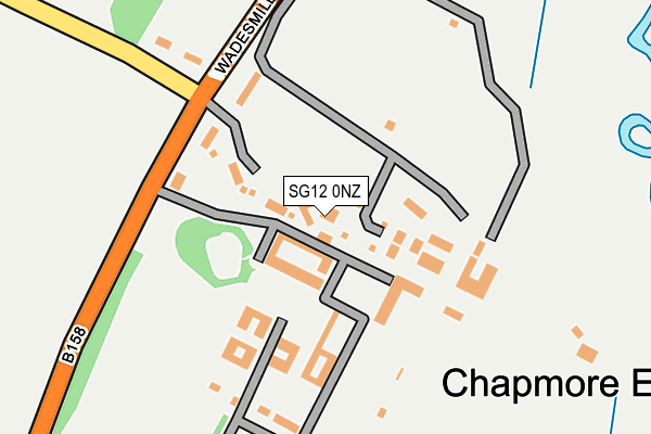 SG12 0NZ map - OS OpenMap – Local (Ordnance Survey)