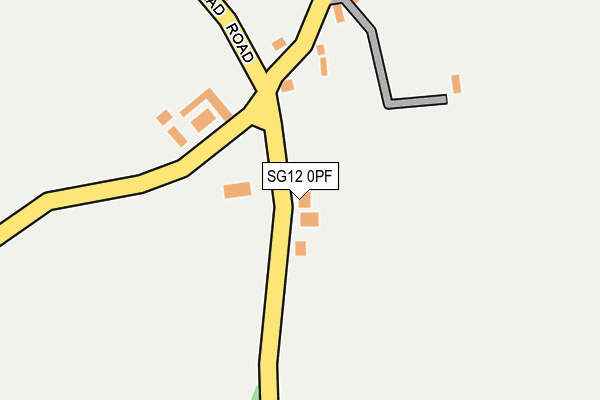 SG12 0PF map - OS OpenMap – Local (Ordnance Survey)