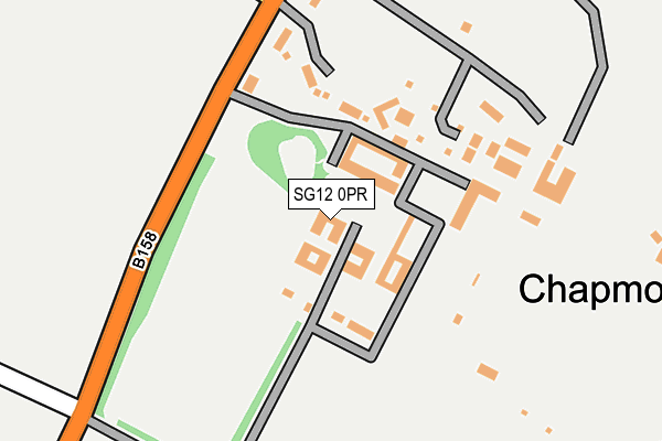 SG12 0PR map - OS OpenMap – Local (Ordnance Survey)