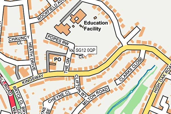 SG12 0QP map - OS OpenMap – Local (Ordnance Survey)