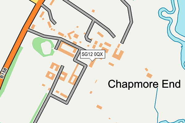 SG12 0QX map - OS OpenMap – Local (Ordnance Survey)