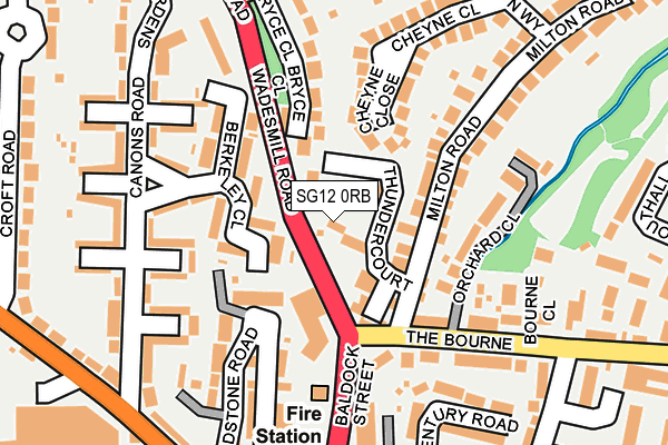 SG12 0RB map - OS OpenMap – Local (Ordnance Survey)