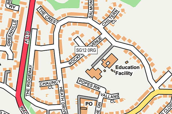 SG12 0RG map - OS OpenMap – Local (Ordnance Survey)