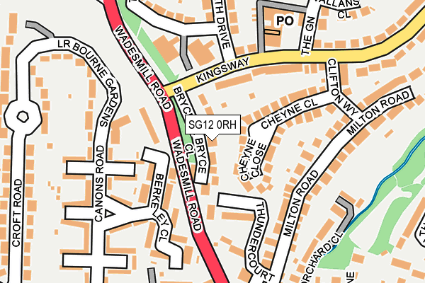 SG12 0RH map - OS OpenMap – Local (Ordnance Survey)